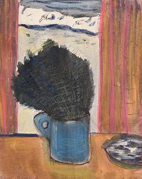 Tony O'Malley, Window with Dark Heather (1970) at Morgan O'Driscoll Art Auctions