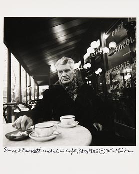 John Minihan, Samuel Beckett Seated in Cafe Paris (1985) at Morgan O'Driscoll Art Auctions