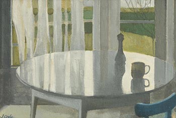 John Coyle, Still Life, White Table at Morgan O'Driscoll Art Auctions