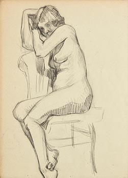 Roderic O'Conor, Female Seated Nude at Morgan O'Driscoll Art Auctions