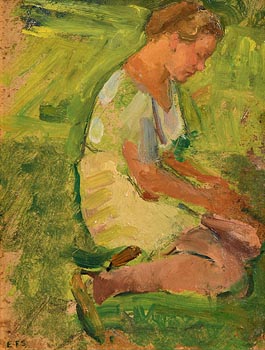Estella Frances Solomons, Resting on a Grassy Bank at Morgan O'Driscoll Art Auctions