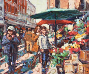 Norman Teeling, The Flower Sellers at Morgan O'Driscoll Art Auctions