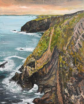 Dorothee Roberts, A Bird's Eye View, Flat Head with the Old Head of Kinsale at Morgan O'Driscoll Art Auctions