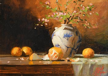 Mat Grogan, Chines Vase with Fruit at Morgan O'Driscoll Art Auctions