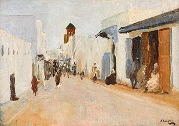 Sir John Lavery, A Street in Rabat, Morocco (1920) at Morgan O'Driscoll Art Auctions