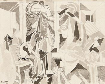Neville Johnson, Figures in a Room (1978) at Morgan O'Driscoll Art Auctions