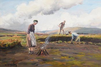 Charles J. McAuley, Time For the Tea at Morgan O'Driscoll Art Auctions