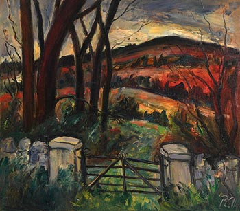 Peter Collis, Farm Gate, Wicklow at Morgan O'Driscoll Art Auctions