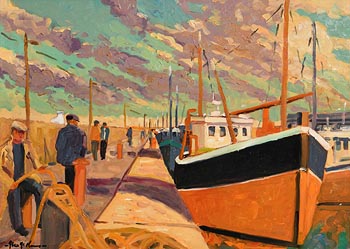 Alex McKenna (b.1943), Balbriggan Harbour at Morgan O'Driscoll Art Auctions