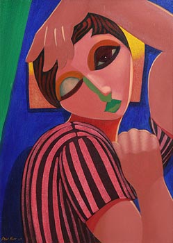Paul Kerr, Girl with Striped T-Shirt (2005) at Morgan O'Driscoll Art Auctions