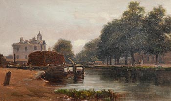 Alexander Williams, Grand Canal, Dublin at Morgan O'Driscoll Art Auctions
