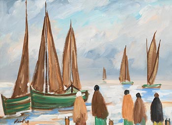 Markey Robinson, Watching the Boats at Morgan O'Driscoll Art Auctions