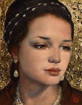 Ken Hamilton, Girl with the Pearl Earrings at Morgan O'Driscoll Art Auctions