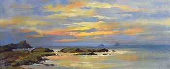 Annemarie Bourke, Skellig Sunset at Morgan O'Driscoll Art Auctions