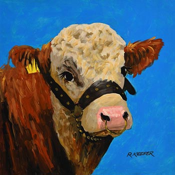 Ronald Keefer, Hereford Bull at Morgan O'Driscoll Art Auctions
