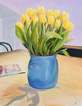 Noella Manley, Hidden Messages, Golden Tulips at Morgan O'Driscoll Art Auctions