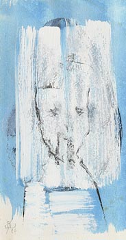 John Kingerlee, Self Portrait on Blue Ground (1964) at Morgan O'Driscoll Art Auctions
