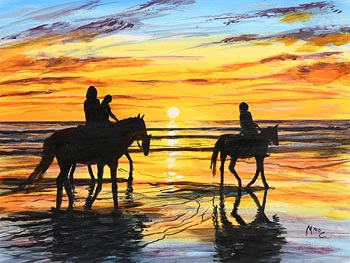 Martin McCormack, Riding Out at Sunset at Morgan O'Driscoll Art Auctions