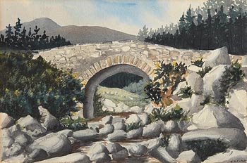 James Hall Flack, Pedlar's Bridge Mownes (1978) at Morgan O'Driscoll Art Auctions