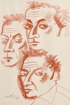 Graham Knuttel (1954-2023), Three Amigos (1990) at Morgan O'Driscoll Art Auctions