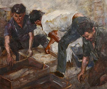 S. Perello, Sorting the Catch at Morgan O'Driscoll Art Auctions