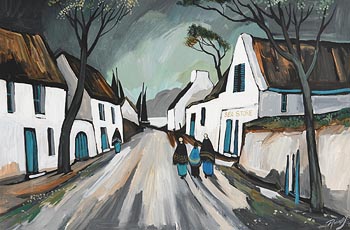 J.P. Rooney, Village by the Sea at Morgan O'Driscoll Art Auctions