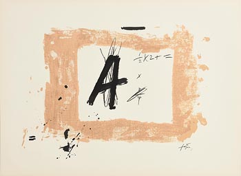 Antoni Tapies, Letter A (1976) at Morgan O'Driscoll Art Auctions