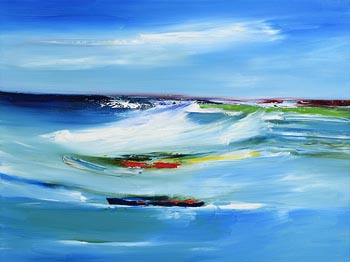 Majella O'Neill Collins, Storm Sea's Sherkin Island (2019) at Morgan O'Driscoll Art Auctions