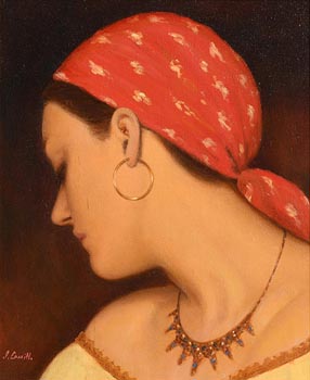 James Cahill, Girl with Red Scarf at Morgan O'Driscoll Art Auctions