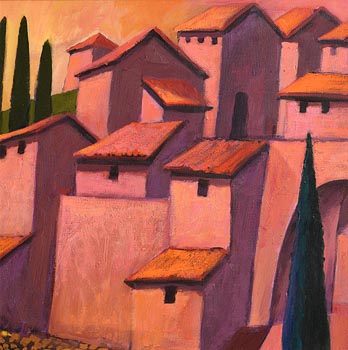 George Callaghan, Italian Village Cortona at Morgan O'Driscoll Art Auctions