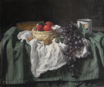 George Weissbort, Still Life - Fruit on Tabletop (1990) at Morgan O'Driscoll Art Auctions