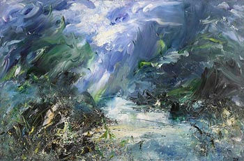 Mary Breach, Green Landscape at Morgan O'Driscoll Art Auctions