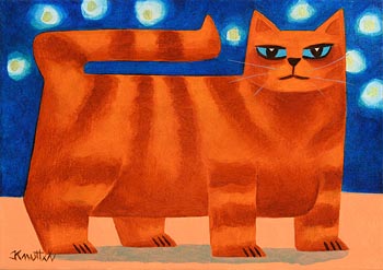 Graham Knuttel, Ginger Cat at Morgan O'Driscoll Art Auctions