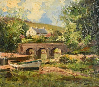 Maurice Canning Wilks, The Bridge Cushendun, Co Antrim at Morgan O'Driscoll Art Auctions
