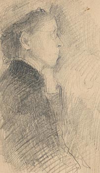 John Butler Yeats, Lady Relaxing (Second image on reverse) at Morgan O'Driscoll Art Auctions