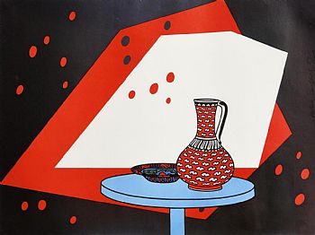 Patrick Caulfield, Red and White Still Life (1966) at Morgan O'Driscoll Art Auctions