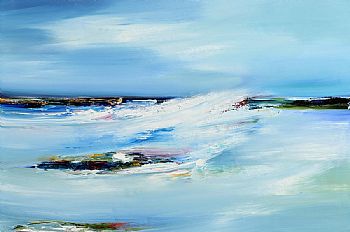 Majella O'Neill Collins, Sherkin Island Seas Storm at Morgan O'Driscoll Art Auctions