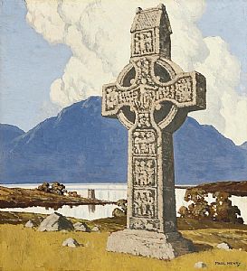 Paul Henry, Celtic Cross in a West of Ireland Landscape c.1929 at Morgan O'Driscoll Art Auctions