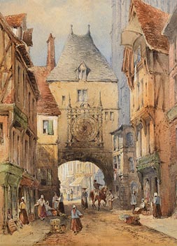 William Bingham McGuinness, Rouen City Clock and Figures (1879) at Morgan O'Driscoll Art Auctions