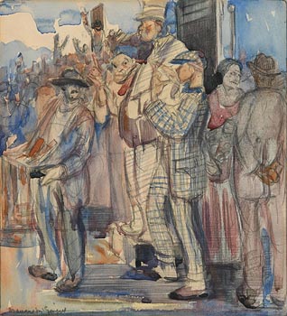 Maurice MacGonigal, The Betting Ring at Morgan O'Driscoll Art Auctions