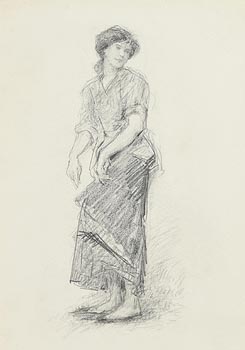 John Butler Yeats, Scullery Maid at Morgan O'Driscoll Art Auctions