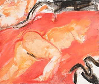 Barrie Cooke, Small Red Nude (1998) at Morgan O'Driscoll Art Auctions