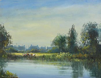 Norman J. McCaig, The River Moy at Foxford, Co. Mayo at Morgan O'Driscoll Art Auctions