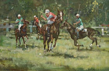 James Le Jeune, Polo Players in the Park at Morgan O'Driscoll Art Auctions