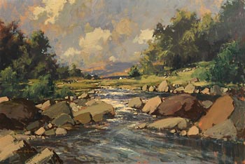 George K. Gillespie, Cashla River, Connemara at Morgan O'Driscoll Art Auctions