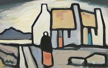 Markey Robinson, Shawlie Returning to the Village at Morgan O'Driscoll Art Auctions