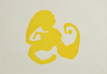 Louis Le Brocquy, Senchas Resonant Shield Sciatarglan (Yellow) at Morgan O'Driscoll Art Auctions