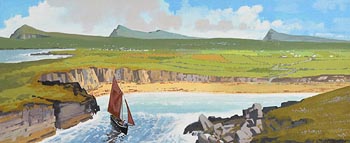 John Francis Skelton, Atlantic Inlet and the Three Sisters, Dingle, Kerry at Morgan O'Driscoll Art Auctions