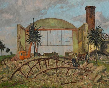 Patrick Leonard, Demolition of Red Island Holiday Camp, Skerries (1980) at Morgan O'Driscoll Art Auctions