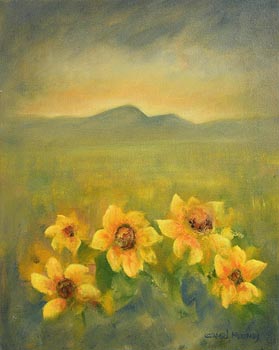Carmel Mooney, Yellow Flowers at Morgan O'Driscoll Art Auctions
